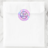 Sticker Rond votre logo sur opal violet (Sac)