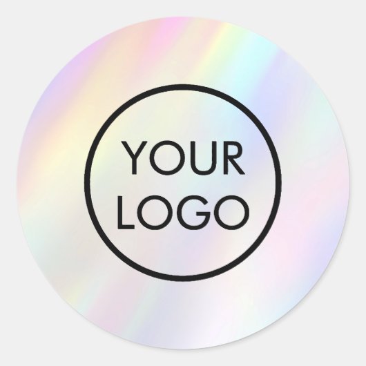 Sticker Rond votre logo sur pastel texture classique collant ro (Devant)