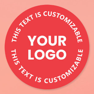 Sticker Rond Votre logo/toute image téléchargée et tout texte c