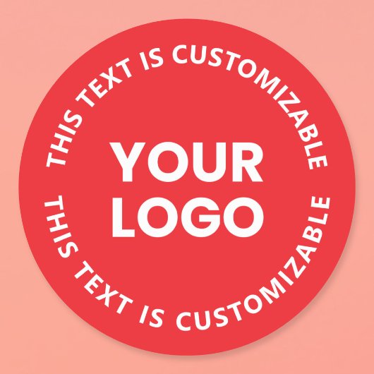 Sticker Rond Votre logo/toute image téléchargée et tout texte c