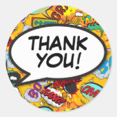 Sticker Rond Votre message de remerciement Speech Bubble Fun Co (Devant)