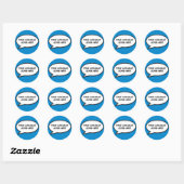 Sticker Rond Votre message Voix Bubble Amusant Retro Comique Li (Feuille)