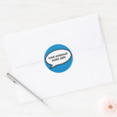 Sticker Rond Votre message Voix Bubble Amusant Retro Comique Li (Enveloppe)