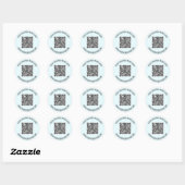 Sticker Rond Votre Modèle de code QR et d'autocollant de texte (Feuille)