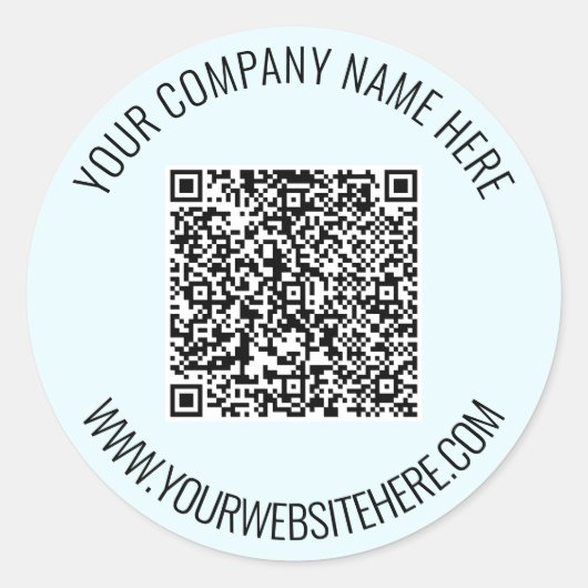 Sticker Rond Votre Modèle de code QR et d'autocollant de texte (Devant)
