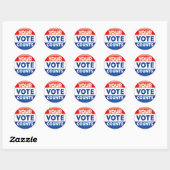 Sticker Rond Votre motif de comptes de vote (Feuille)