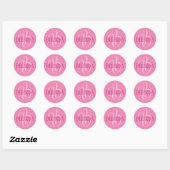 Sticker Rond Votre nom et rose initial (Feuille)