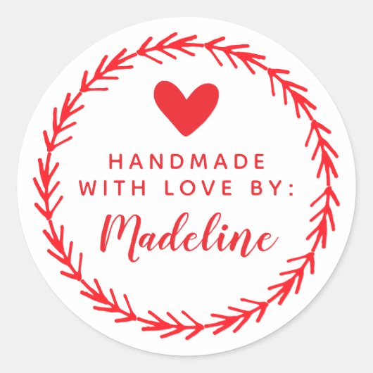 Sticker Rond Votre nom | Fabricant (Devant)