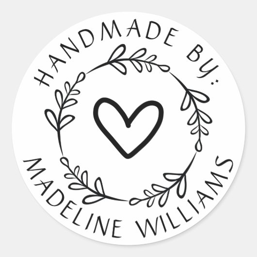 Sticker Rond Votre nom | Fabricant (Devant)