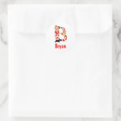 Sticker Rond Votre Nom Ici ! Lettre personnalisée B Teddy Bear (Sac)