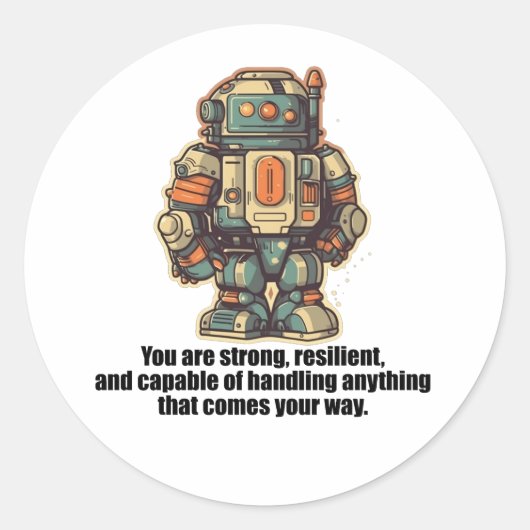 Sticker Rond Votre passé ne définit pas votre avenir. (Devant)