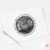 Sticker Rond Votre photo - Centenaire noir/blanc (Enveloppe)