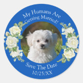 Sticker Rond Votre photo d'animal de compagnie, Sauvegarder la (Devant)