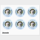 Sticker Rond Votre photo d'animal de compagnie - Save The Date  (Feuille)