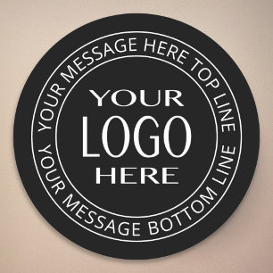 Sticker Rond Votre propre logo et texte circulaire personnalisa