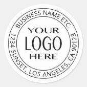 Sticker Rond Votre propre logo et votre propre texte circulaire (Devant)