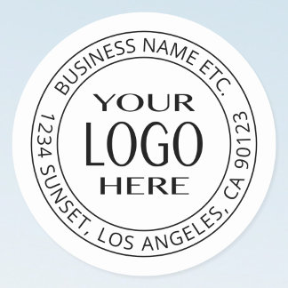 Sticker Rond Votre propre logo et votre propre texte circulaire
