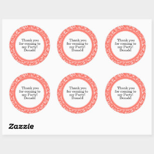 Sticker Rond Votre texte 40ème motif numérique aléatoire Corai