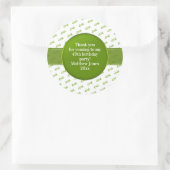 Sticker Rond Votre texte : Numéro d'anniversaire Motif Vert/Bla (Sac)