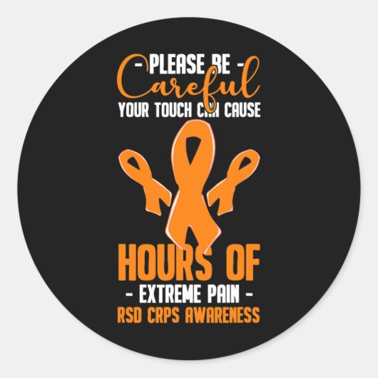 Sticker Rond Votre Touche peut provoquer une douleur extrême su (Devant)