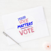 Sticker Rond Votre voix compte - VOTER (Enveloppe)