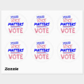 Sticker Rond Votre voix compte - VOTER (Feuille)