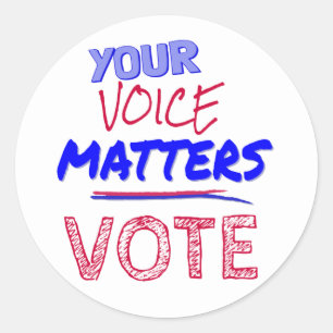 Sticker Rond Votre voix compte - VOTER
