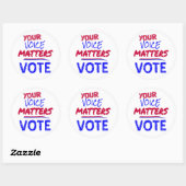 Sticker Rond Votre voix compte - VOTER (Feuille)