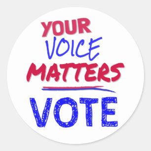 Sticker Rond Votre voix compte - VOTER
