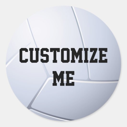 Sticker Rond Votre volley-ball personnalisé (Devant)