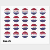Sticker Rond Votre vote compte Script VOTE (Feuille)