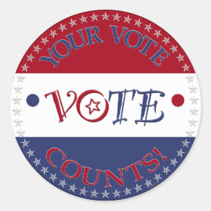 Sticker Rond Votre vote compte Script VOTE