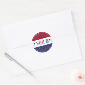 Sticker Rond Votre vote compte Script VOTE (Enveloppe)