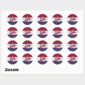 Sticker Rond Votre vote compte VOTE ! Marque de vérification de (Feuille)