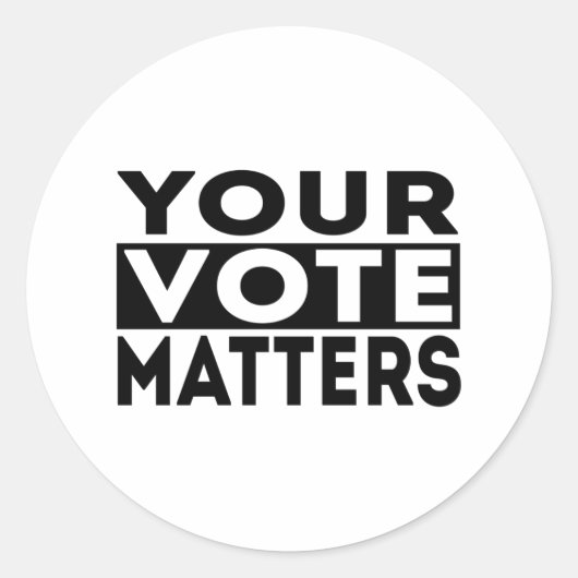 STICKER ROND VOTRE VOTE EST IMPORTANT (Devant)