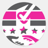 Sticker Rond Votre vote est votre voix (Devant)