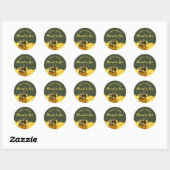 Sticker Rond Voulant Abeille ronde Miel Faveurs mariage (Feuille)