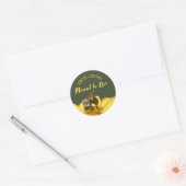 Sticker Rond Voulant Abeille ronde Miel Faveurs mariage (Enveloppe)