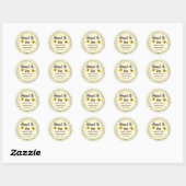 Sticker Rond Voulant Être Mariage Enveloppe & Favoriser (Feuille)