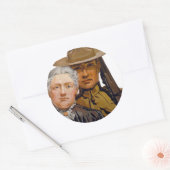 Sticker Rond VOUS aidez mon garçon à gagner la guerre (Enveloppe)