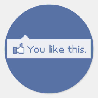 Sticker Rond Vous Aimez Ce Facebook Drôle