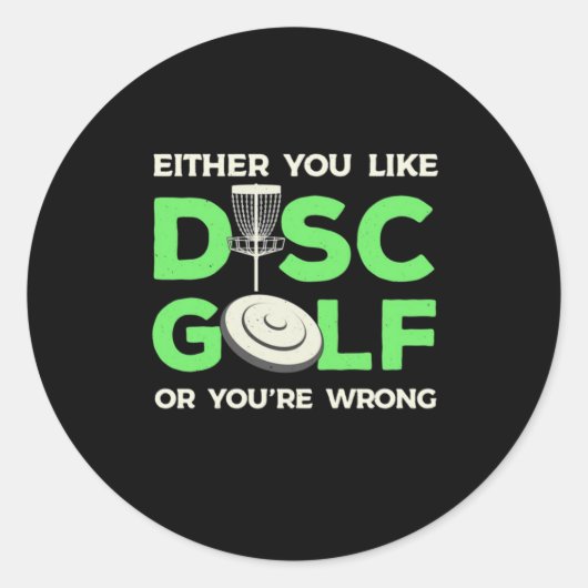 Sticker Rond Vous Aimez Disk Golf (Devant)