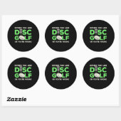 Sticker Rond Vous Aimez Disk Golf (Feuille)