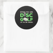 Sticker Rond Vous Aimez Disk Golf (Sac)