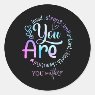 Sticker Rond Vous aimez la santé mentale Femmes guerrières