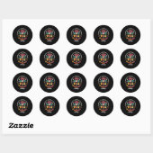 Sticker Rond Vous Avez Ce Rock Le Jour Du Test Test State Test (Feuille)
