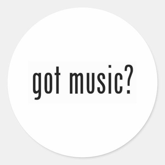 Sticker Rond vous avez de la musique ? (Devant)