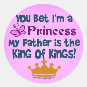 Sticker Rond Vous avez parié que je suis une princesse
