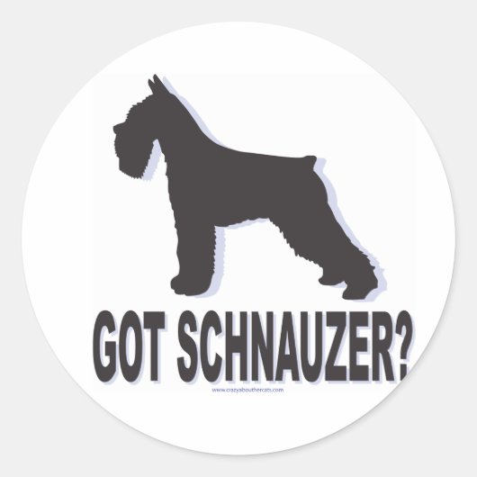 Sticker Rond Vous avez Schnauzer ? (Devant)
