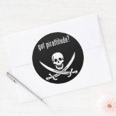Sticker Rond vous avez une attitude pirate ? (Enveloppe)